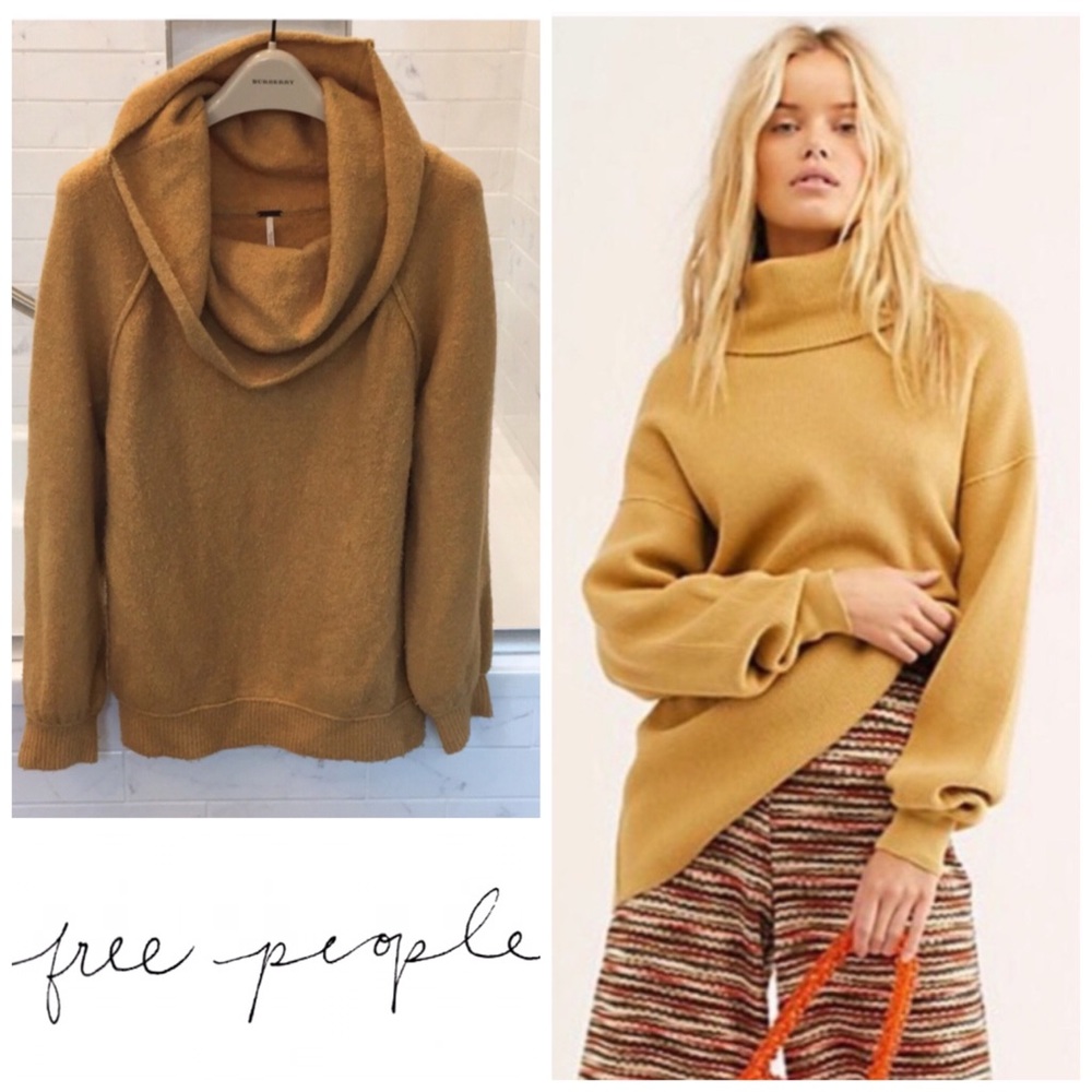 FREE PEOPLE | Popcorn soft cowl balloon sleeves M